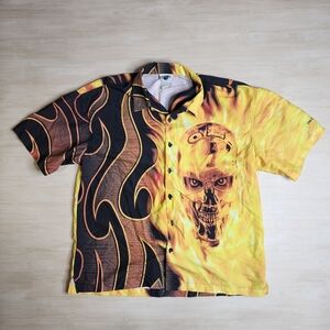 Vintage 90's Terminator 2 Shirt Rare Button Down T-shirt Universal Studios Retro
